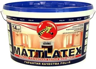 Поли-Р Mattlatex латексная краска для стен и потолков моющаяся
