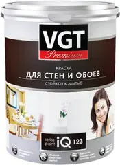 ВГТ Premium IQ 123 краска для стен и обоев стойкая к мытью