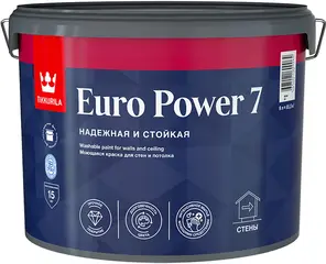 Тиккурила Euro Power 7 Надежная и Стойкая моющаяся краска для стен и потолка