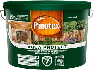 Пинотекс Omnitex Aqua Protect декоративная пропитка на водной основе для защиты древесины