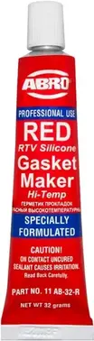Abro Masters Red RTV Silicone Gasket Maker герметик прокладок высокотемпературный красный