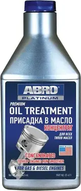 Abro Platinum Premium Oil Treatment присадка в масло концентрат для всех типов масел