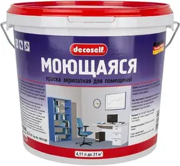 Пуфас Decoself Моющаяся КМ краска акрилатная для помещений