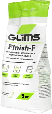 Глимс Finish-F шпатлевка цементная финишная фасаданая