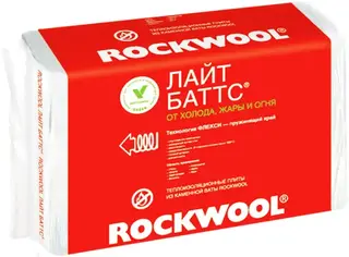 Rockwool Лайт Баттс легкая гидрофобизированная теплоизоляционная плита