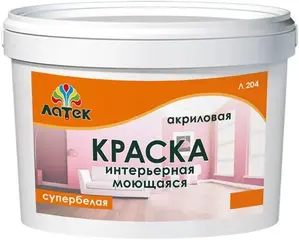 Латек Л 204 акриловая краска интерьерная моющаяся