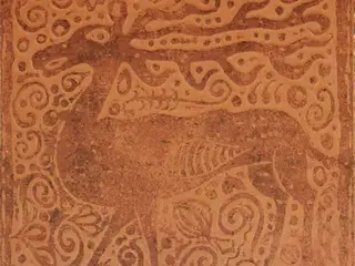 Сокол Родос коллекция RDS311 декор напольный коричневый матовый орнамент/фауна