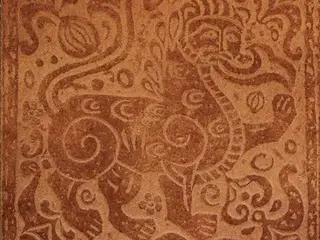 Сокол Родос коллекция RDS311 декор напольный коричневый матовый орнамент/дракон