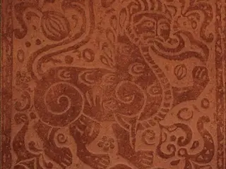 Сокол Родос коллекция RDS611 декор напольный красный матовый дракон/орнамент