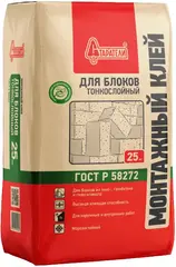 Старатели монтажный клей для блоков тонкослойный