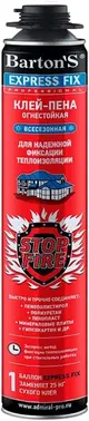 Bartons Express Fix Professional Stop Fire клей-пена огнестойкая