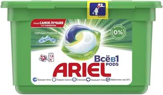 Ariel Pods Горный Родник Все в 1 капсулы для стирки