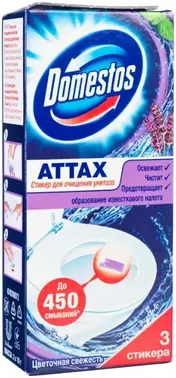 Доместос Attax Цветочная Свежесть стикер для очищения унитаза