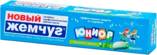 Новый Жемчуг Юниор Яблоко и Мята зубная паста для детей