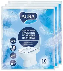 Aura Comfort одноразовые покрытия для унитаза