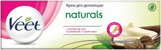 Veet Naturals с Маслом Ши крем для депиляции для нормальной и сухой кожи