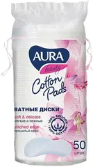 Aura Beauty Cotton Pads ватные диски двусторонние прошитые