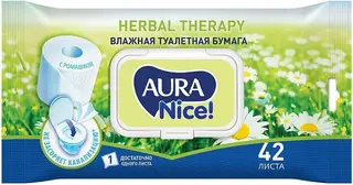 Aura Nice с Ромашкой бумага туалетная влажная