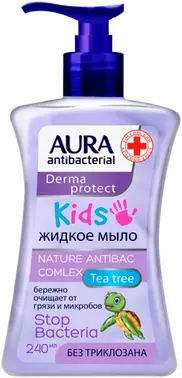 Aura Antibacterial Derma Protect Kids Tea Tree мыло жидкое антибактериальное