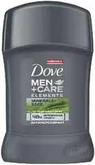 Dove Men+Care Elements Minerals+Sage Свежесть Минералов и Шалфея антиперспирант стик