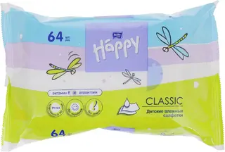 Bella Baby Happy Classic Витамин Е и Аллантоин салфетки влажные детские