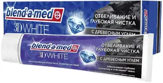 Блендамед 3D White Отбеливание и Глубокая Чистка зубная паста с древесным углем