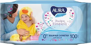 Aura Ultra Comfort салфетки влажные для детей 0+