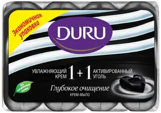 Duru 1+1 Увлажняющий Крем и Активированный Уголь мыло туалетное