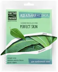 Чистая Линия Фитотерапия Идеальная Кожа Perfect Skin Цинк Эвкалипт маска тканевая для проблемной кожи лица