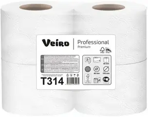 Veiro Professional Premium бумага туалетная в средних рулонах