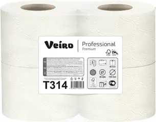 Veiro Professional Premium бумага туалетная в средних рулонах
