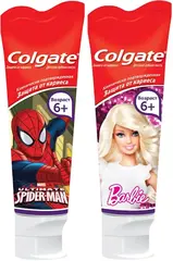 Колгейт Barbie/Ultimate Spider-Man зубная паста для детей от 6 лет