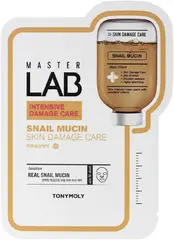 Tony Moly Master Lab Snail Mucin Skin Damage Care маска тканевая для лица с улиточным муцином