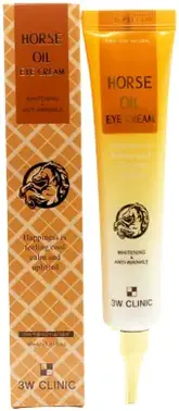 3W Clinic Horse Oil Eye Cream Whitening & Anti-Wrinkle крем для кожи вокруг глаз с лошадиным маслом