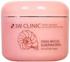 3W Clinic Snail Mucus Sleeping Pack гель-маска ночная для всех типов кожи лица с муцином улитки