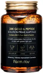 Farmstay 24K Gold & Peptide Solution Prime Ampoule сыворотка ампульная с золотом и пептидами