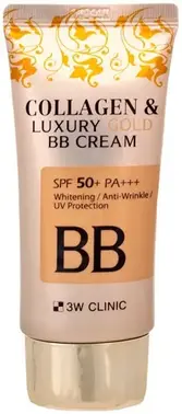 3W Clinic Collagen & Luxury Gold BB Cream BB крем для лица с коллагеном и коллоидным золотом