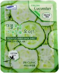 3W Clinic Fresh Cucumber Mask Sheet маска тканевая для лица с экстрактом огурца
