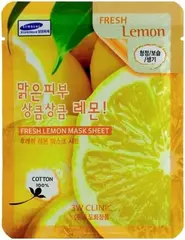 3W Clinic Fresh Lemon Mask Sheet тканевая маска для лица с экстрактом лимона