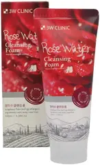 3W Clinic Rose Water Cleansing Foam пенка для умывания с розовой водой