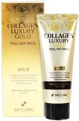 3W Clinic Collagen Luxury Gold Peel Off Pack маска-пленка золотая для лица с коллагеном и золотом