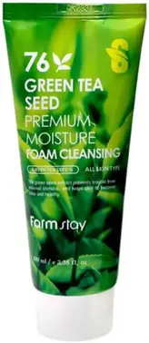 Farmstay 76 Green Tea Seed Premium Moisture Foam Cleansing пенка очищающая с семенами зеленого чая