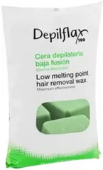 Depilflax 100 Low Melting Point Hair Removal Wax горячий воск в брикетах зеленый