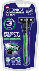 Деоника Shaving Line Деоника for Men Perfectly Smooth Shave для Чувствительной Кожи станок бритвенный со сменной кассетой