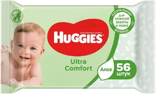 Huggies Ultra Comfort Алоэ салфетки влажные детские