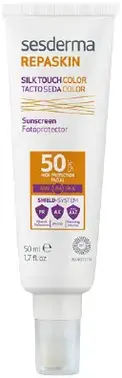 Sesderma Repaskin Silk Touch Color Facial SPF50 средство солнцезащитное тонирующее с нежностью шелка
