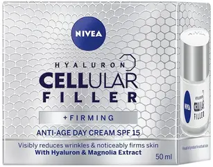 Нивея Hyaluron Cellular Filler+Firming с Экстрактом Магнолии SPF15 крем для лица антивозрастной дневной