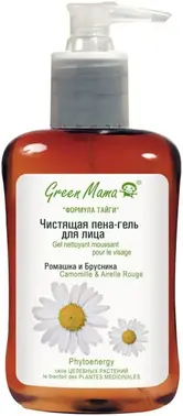 Green Mama Ромашка и Брусника пена-гель для лица чистящая
