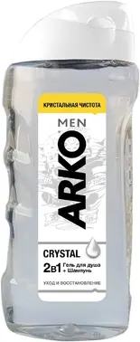 Арко Men Crystal Кристальная Чистота гель для душа + шампунь 2 в 1 уход и восстановление