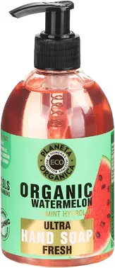 Планета Органика Eco Organic Watermelon+Mint Hydrolat жидкое мыло для рук освежающее